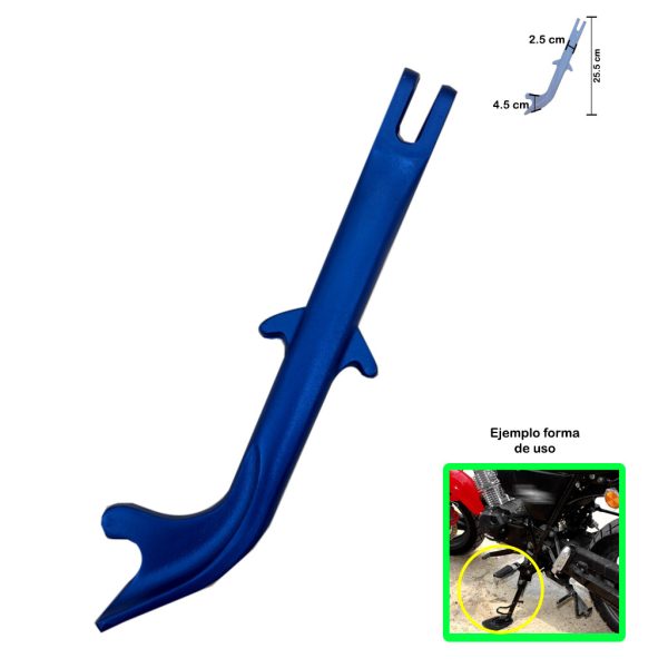PATA BASE DE MOTO ALUMINIO AZUL 250MM CD-280753