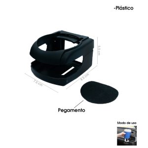 PORTA VASO P/CARRO NEGRO C15-3 - Imagen 1