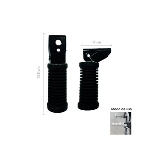 TACOS P/MOTO NEGRO METAL/HULE SY-MTJT0003 - Imagen 1