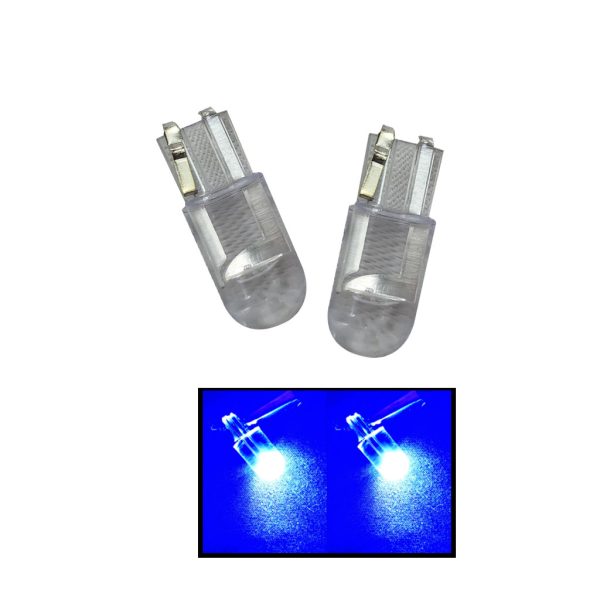 BOMBILLO LED CUPULA T10 AZUL 2 PCS