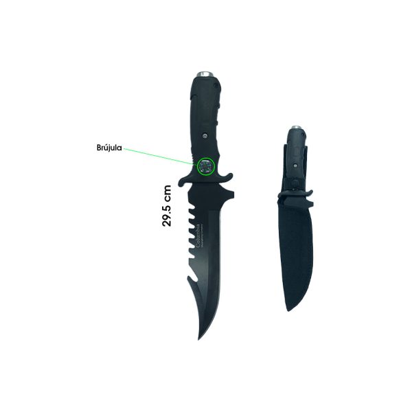 CUCHILLO DE CAZA 30 CM C/BRUJULA 0950