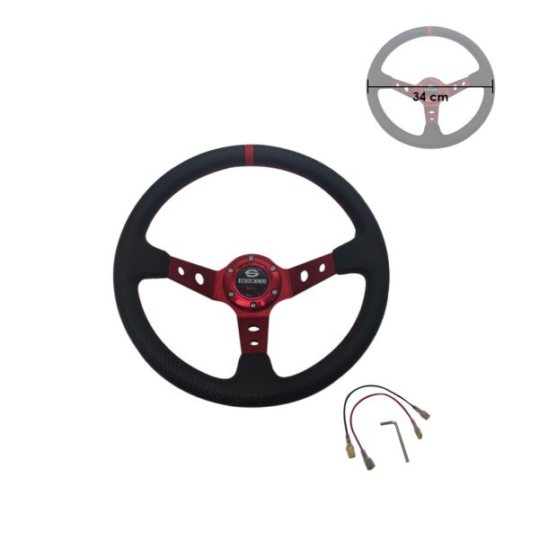 TIMON DEPORTIVO NEGRO CARBON GZPJ0172