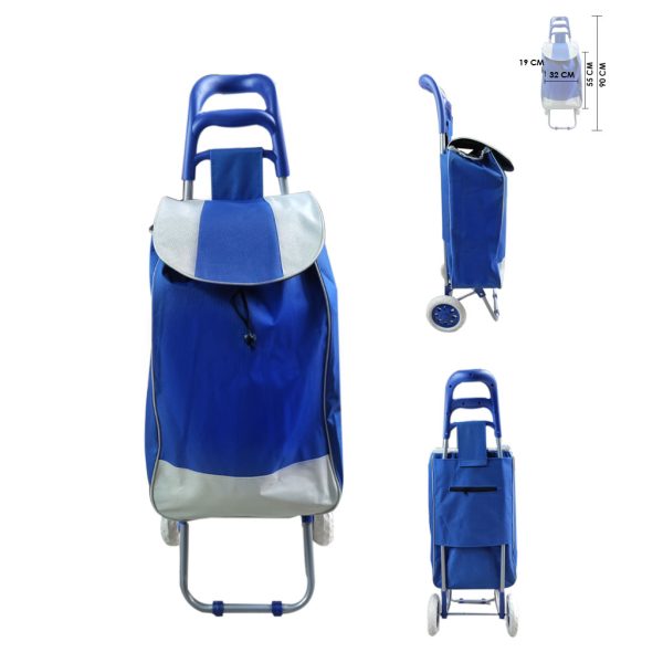 CARRETILLA P/MERCADO CELESTE BLUE 90X32X19CM