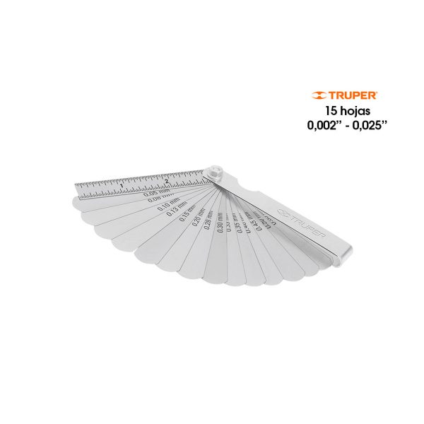 CALIBRADOR DE 15 HOJAS 0.05-0.63MM TRUPER