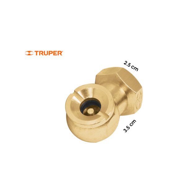 CABEZA P/INFLAR LLANTAS HEMBRA 1/4 TRUPER