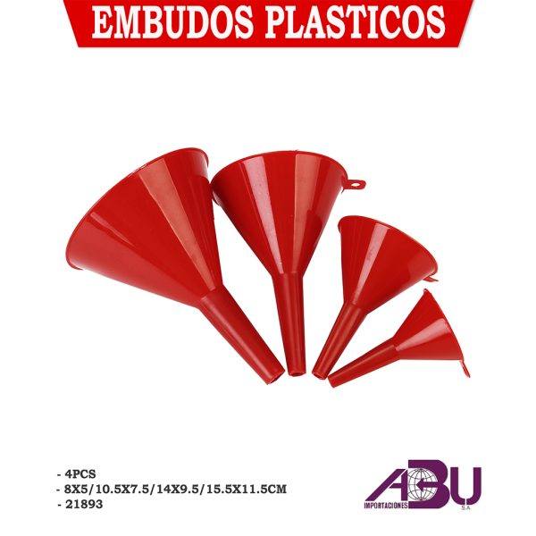 EMBUDO JUEGO 4 PCS 8X5CM 10X7.5CM 14X9.5 15.5X11.5 CYQ0015A