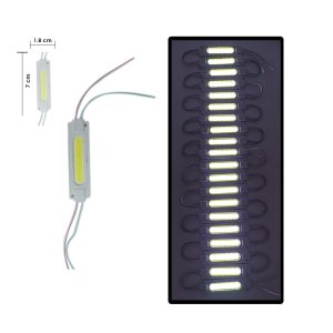 MODULO 6 LED BLANCO GEL 7.5 X 2 CM HT-MZCOB6W - Imagen 1