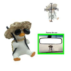 ADORNO COLGANTE PATO RANCHERO C/LENTES CERAMICO CP011 - Imagen 1