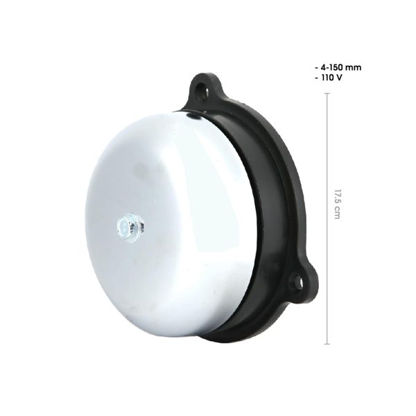 TIMBRE ELECTRICO CAMPANA CROMADA 6 PLG 3619-15