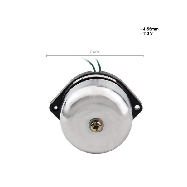 TIMBRE ELECTRICO CAMPANA CROMADA 2 PLG 3619-16