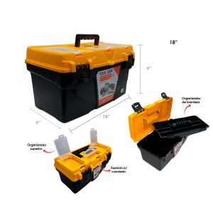 CAJA DE HERRAMIENTAS 18 PLG C/ORGANIZADOR Y BANDEJA ACE-901432C - Imagen 1