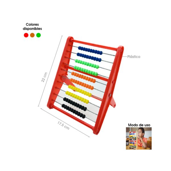ABACO ESCOLAR DIDACTICO PLASTICO 17X22CM 8808