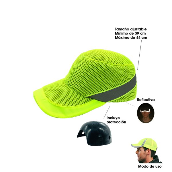 GORRA DE SEGURIDAD VERDE C/REFLECTIVO 4532-13