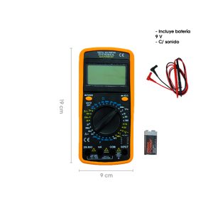 MULTITESTER DIGITAL JUNIOR C/SONIDO 20A DT-9205A - Imagen 1