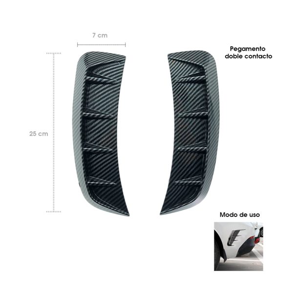 SALIDA DE AIRE BRANQUIAS 2 PCS CARBON SY-YZB0001A