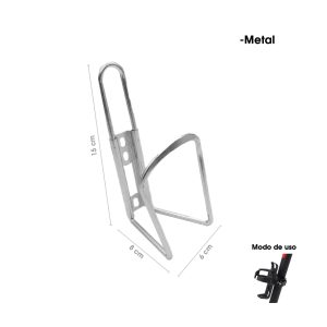 PORTA PACHON P/BICICLETA METALICO SILVER 005 - Imagen 1
