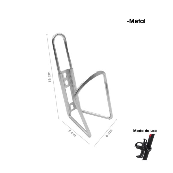PORTA PACHON P/BICICLETA METALICO SILVER 005