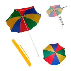 SOMBRILLA DE PLAYA 2.14X2.10-2.23MTS OXFORD C/BOLSA 21884 - Imagen 1