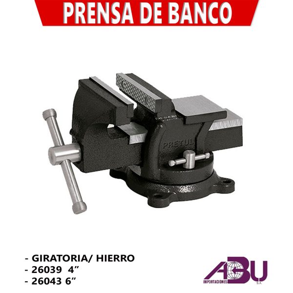 PRENSA DE BANCO GIRATORIA 4 HIERRO PRETUL