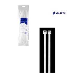 ABRAZADERA PLASTICA (50 PCS) 300MM-4.5MM BLANCA VOLTECK - Imagen 1