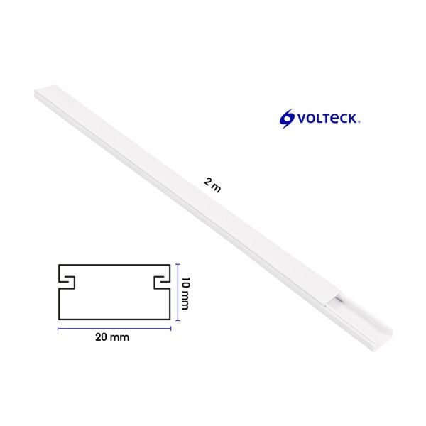 CANALETA 1 VIA 1X2CM X 2MTS VOLTECH
