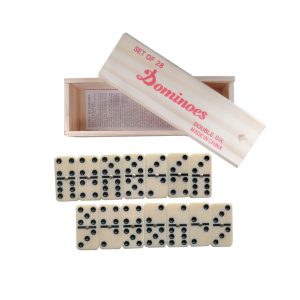 DOMINO 28PCS CAJA DE MADERA - Imagen 1
