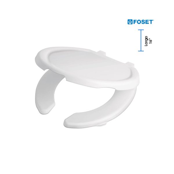 ASIENTO P/INODORO PUNTA ABIERTA PLASTICO BLANCO FOSET