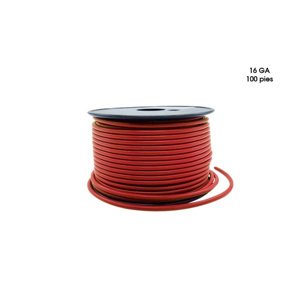 CABLE ELECTRICO P/CARRO 16GA 100 PIES ROJO