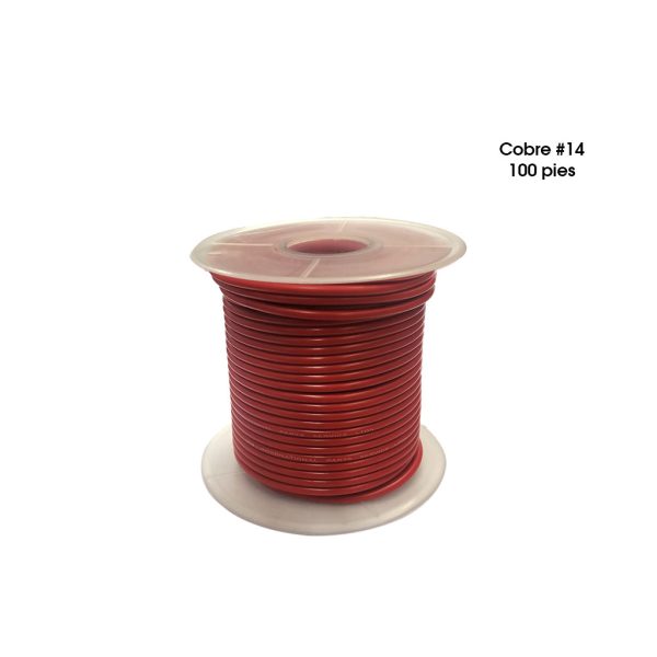CABLE ELECTRICO P/CARRO COBRE #14 100 PIES RED