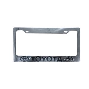 MARCO PARA PLACA PLASTICO CROMADO TOYOTA - Imagen 1