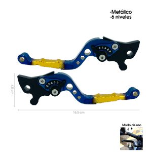 MANECILLA P/MOTO ALUMINIO AZUL/DORADO 2 PCS 5669-41 - Imagen 1