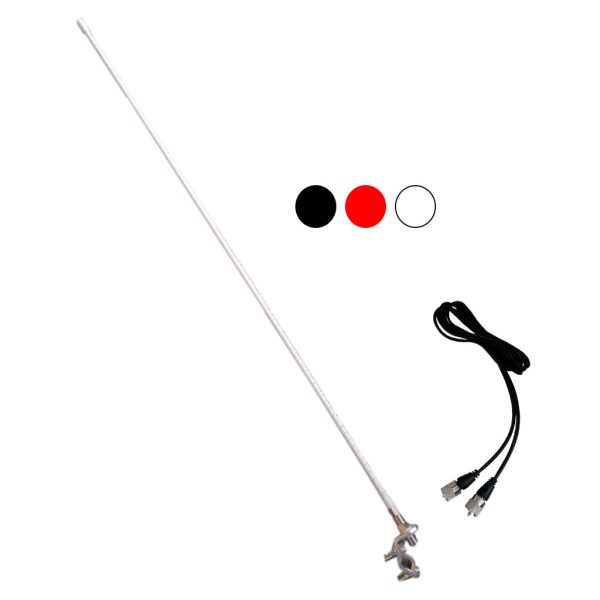 ANTENA LATIGO ENTORCHADA 123X10MM ROJO