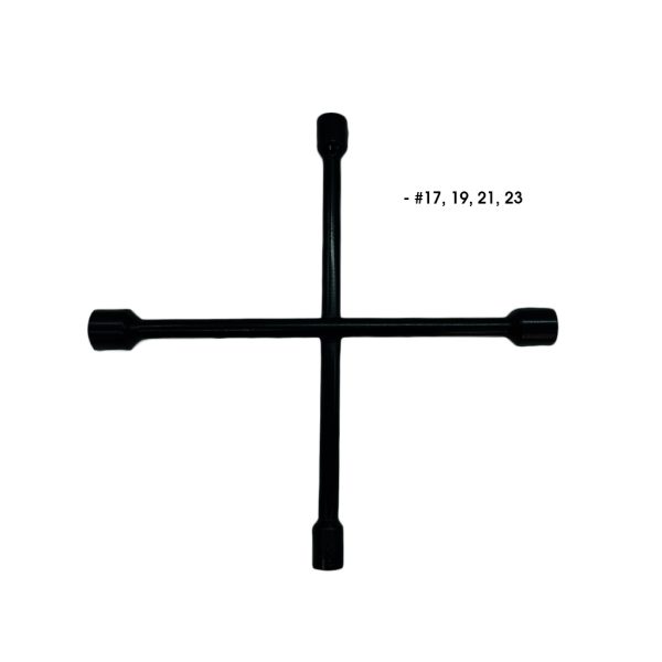 LLAVE DE CHUCHOS EN CRUZ NEGRA 17X19X21X23 MM14 PLG TQ-Z-10