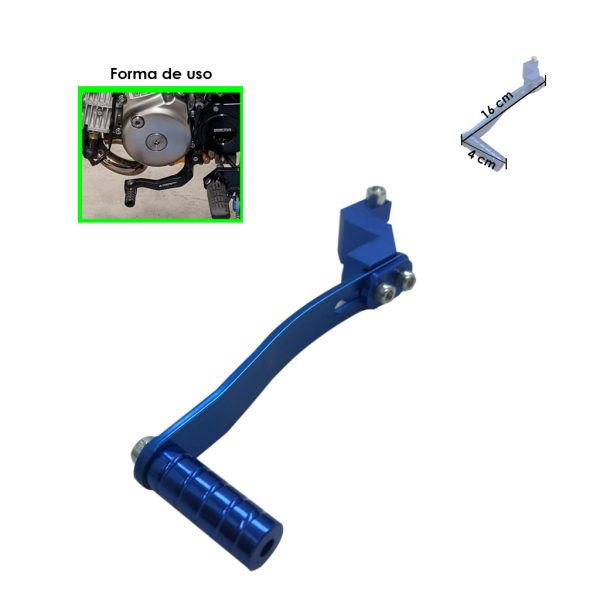 PALANCA DE CAMBIO PARA MOTO MTCPJ0013 AZUL 16.5CM