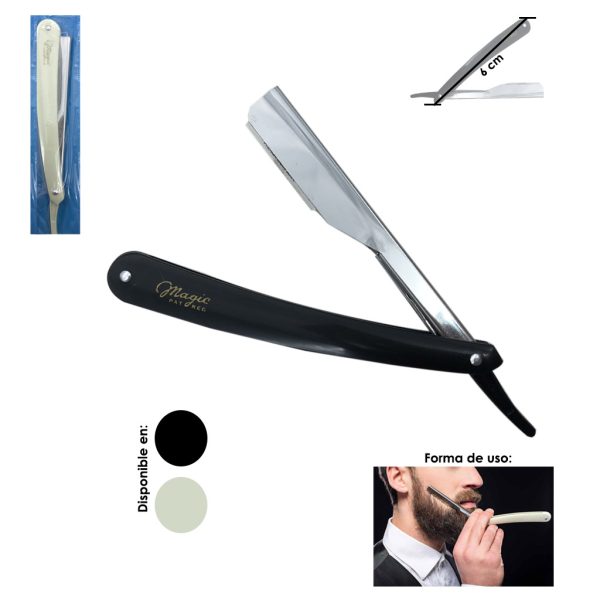 NAVAJA PARA BARBERO NEGRA O BLANCA 91823