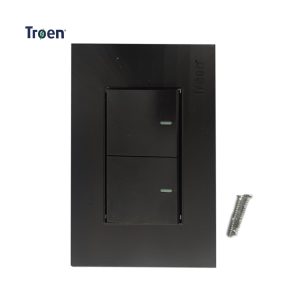 INTERRUPTOR DOBLE NEGRO 125V 60HZ 10A - Imagen 1