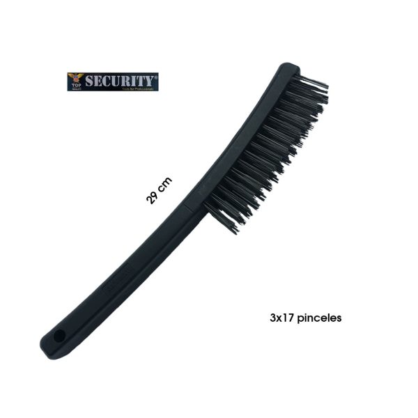 CEPILLO DE ALAMBRE C/CABO RECTO PLASTICO 3X17 FILAS A145-9BS0161B