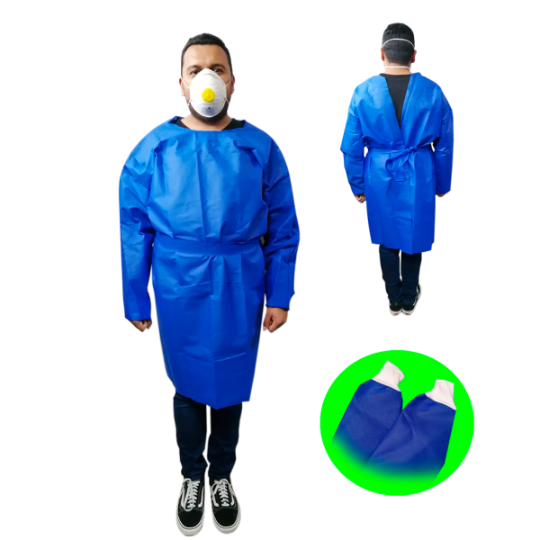 BATA DE PROTECCION POLIPROPILENO AZUL 75GRMS