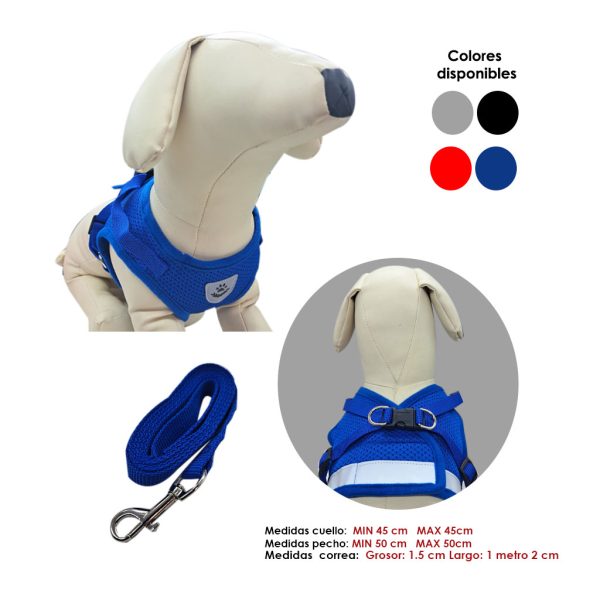 ARNES Y CORREA P/MASCOTA LARGE BL-844-L