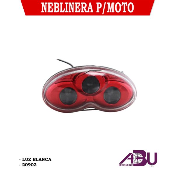 LAMPARA LED BLANCA FONDO ROJO 3 LED C3 CAT EYE