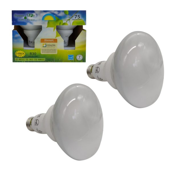 BOMBILLO AHORRADOR 18W R30 2-PACK TIPO REFLEC