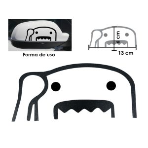 CALCOMANIA P/RETROVISOR DOMO NEGRO IZQUIERDO - Imagen 1