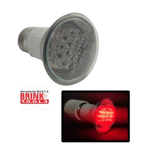 BOMBILLO DICROICO 18 LED ROJO 110V/E27/45L/1.3W - Imagen 1