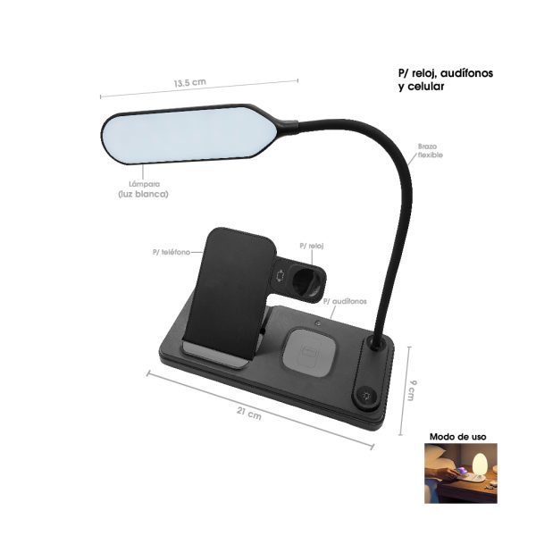 CARGADOR P/CELULAR RELOJ AUDIFONOS Y LAMPARA HT-503