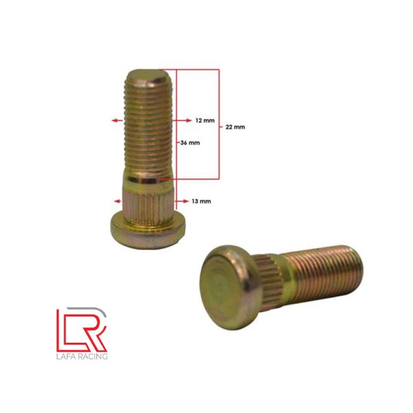 ESPARRAGOS NS UNIVERSAL L36MM ER12MM DORADO