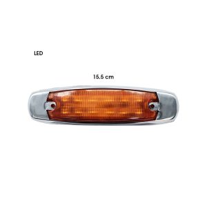 LAMPARA LATERAL 12 LED AMBAR 158X40MM LPL-25AM-12V - Imagen 1