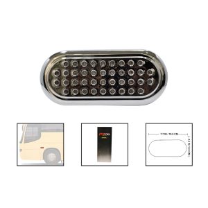 LAMPARA P/CAMION 40LED ROJO ALTA/BAJA 19.5X8.5CM - Imagen 1