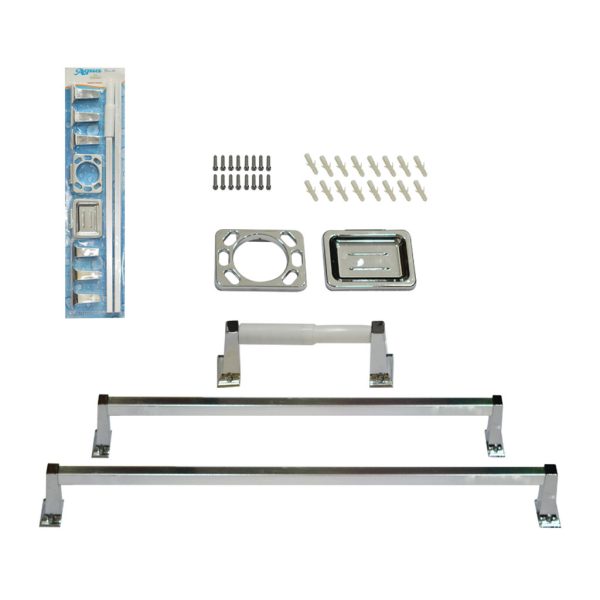 ACCESORIOS P/BA?O 5 PCS ABS CROMADO P-10085