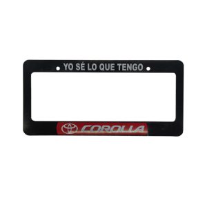 PORTA PLACA COROLLA BLANCO O NEGRO - Imagen 1