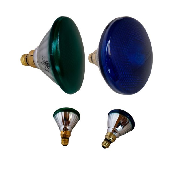 REFLECTOR EXTERIOR PAR38 VERDE-AZUL 85W/2000 HRS